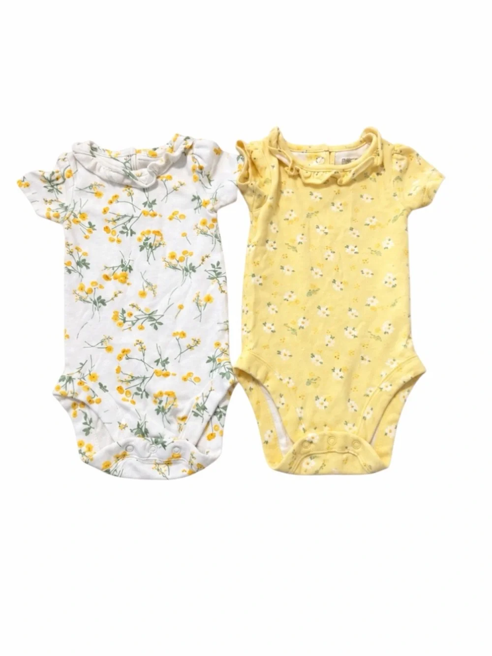 Gymboree 100% Organic Cotton Yellow Floral 3 piece set size 3-6 months